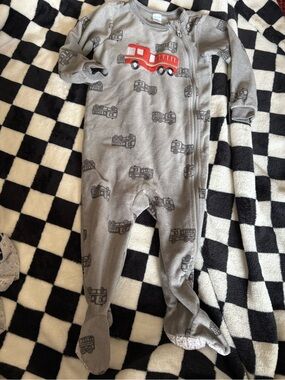 18 month grey pekkle firetruck sleeper